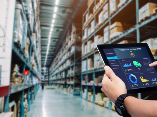 Warehouse Management System in use